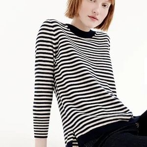 J. Crew Sweaters - J.Crew Striped crewneck sweater in everyday cashme J. Crew Sweaters - J.Crew Striped crewneck sweater in everyday cashme